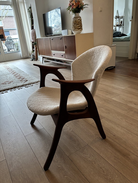 Image 1 of Poltrona Christiansen Teddy Boucle in teak vintage