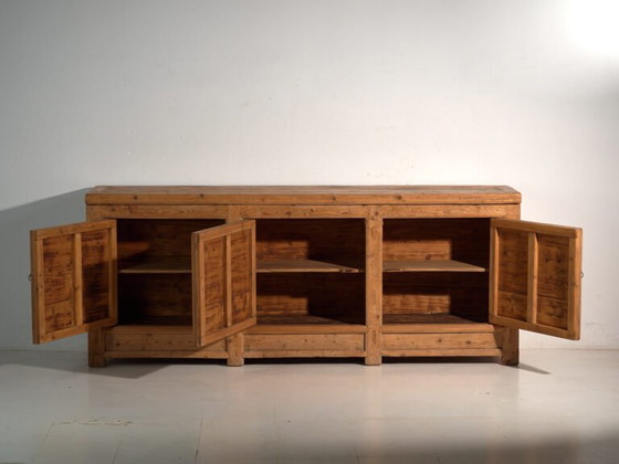 Antique wooden sideboard with three doors (c.1920) (photo 36 of 40)