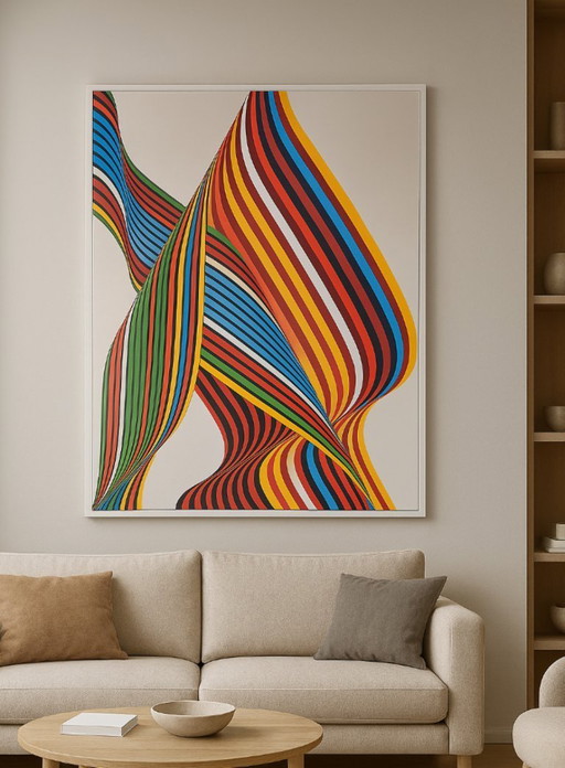 Op-Art Statement Piece | Acrylic on MDF | 116 x 84 cm