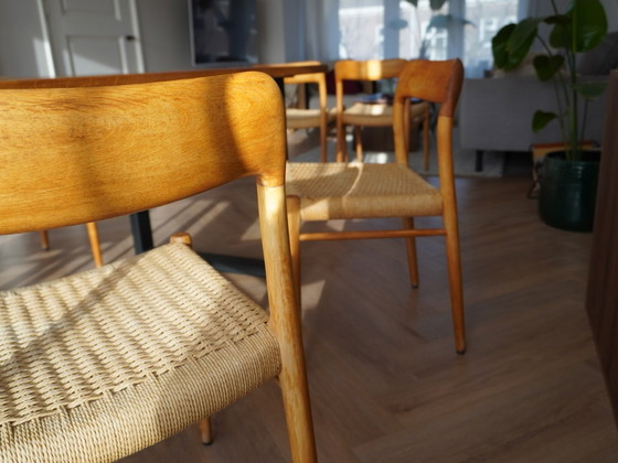 Image 1 of 6x Niels Otto Moller stoelen model 75 