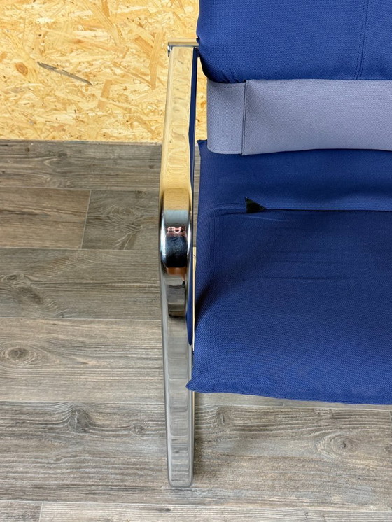 Image 1 of 1990s Vitra Figura Freischwinger Design Mario Bellini Objekt X Metall & Stoff