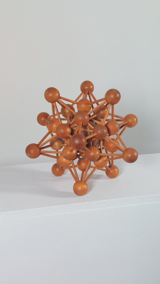 Decorative wooden vintage mid-century structural model teaching model Danish Scandi