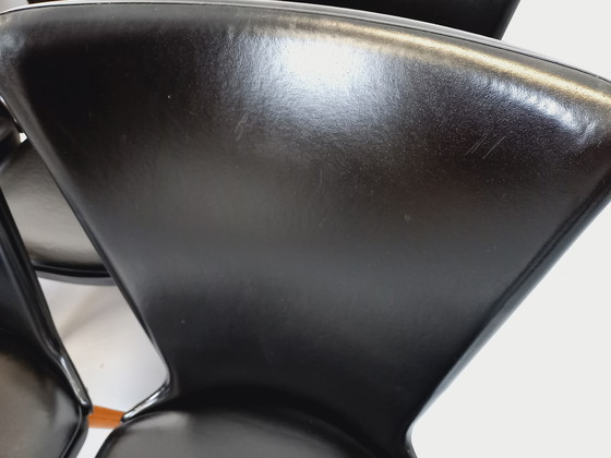 Image 1 of Set di 6 sedie vintage Baumann Essor in legno di faggio e skai degli anni '60