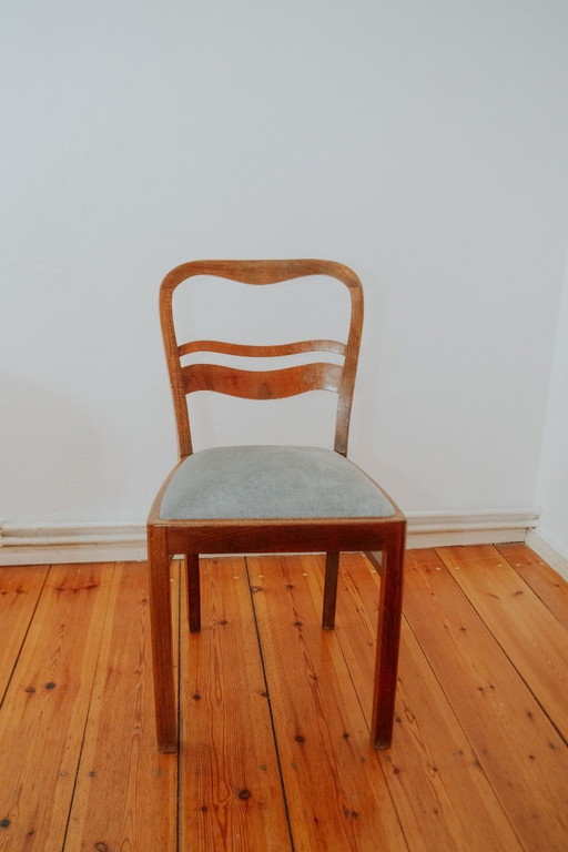 Vintage Extendable Dining Table + 4 Chairs – Wood – Folding Table – eettafels (photo 2 of 9)