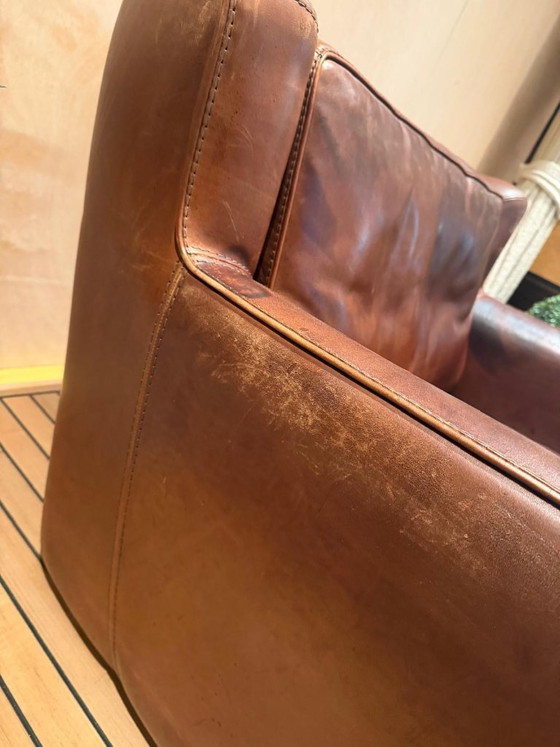 Image 1 of Poltrona in pelle Baxter – Design italiano – Splendida patina