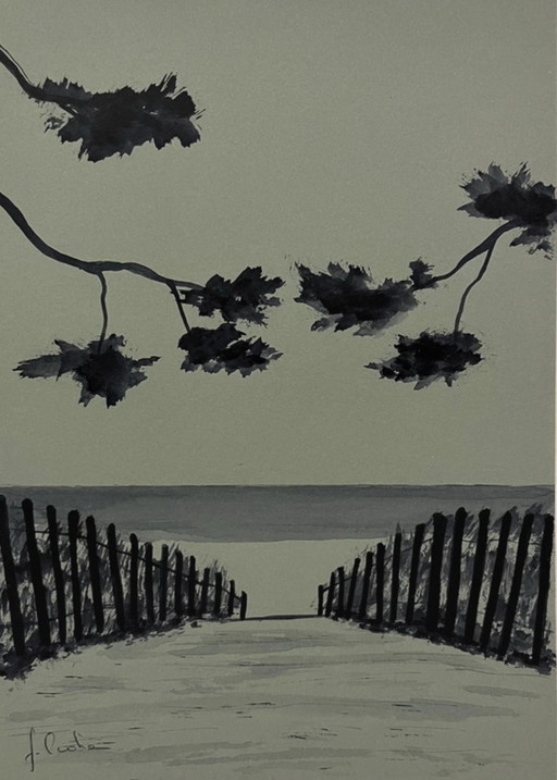 Artist's sketch on paper, 21x15cm