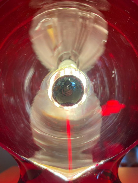 Image 1 of Vintage Artemide Dalù - Design Italiano - Rosso Trasparente