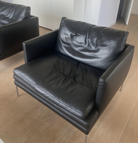 Fauteuil Zanotta William zwart leer Nappa 95 – Leather, Aluminium (photo 2 of 5)