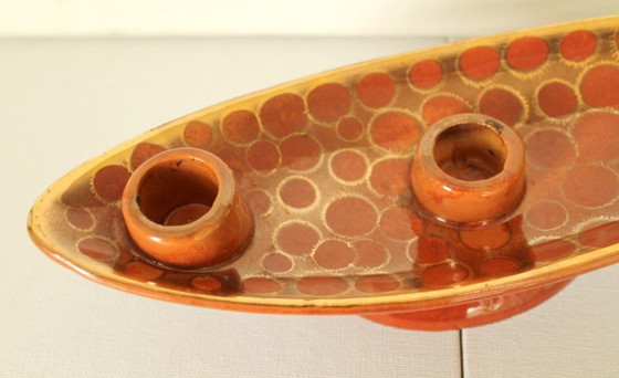 Germany Ceramic Candle Holder Jasba Keramik, 60s-70s Pop Art Style I (photo 5 of 11)