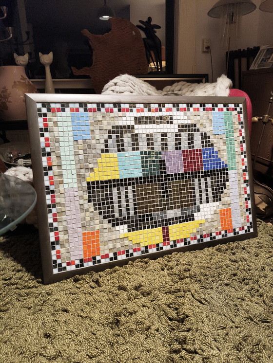 Image 1 of Mosaïque murale au design vintage et moderne du milieu du siècle