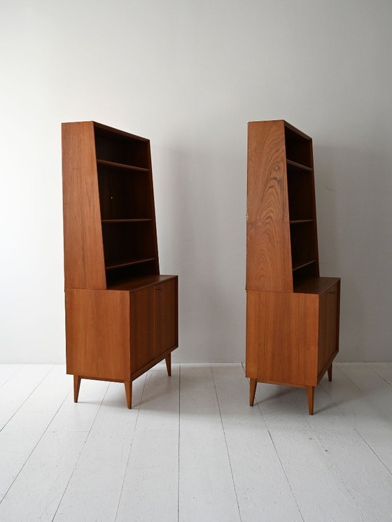 Image 1 of 1960s Scandinavian modular teak shelving system
