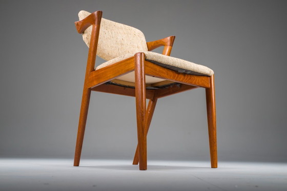 Image 1 of Mid-Century Modern Teak Model 42 Stuhl von Kai Kristiansen für Schou Andersen, 1960er Jahre