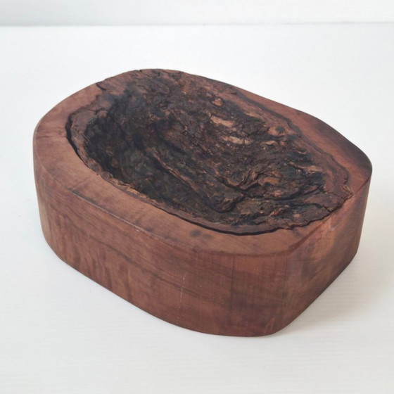 Image 1 of Vintage brutalistische sieradenbak van hout en boomschors, jaren 70, DLG Alexandre Noll