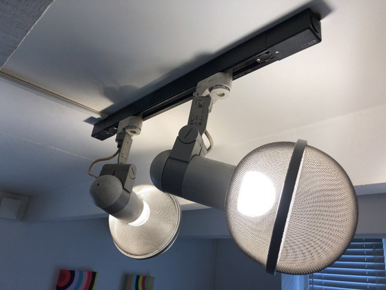 Image 1 of Vintage Ceiling Rail Fixture - Micro Pin Spots - Roger Tallon - Erco - 1975