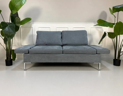 Brühl Alba Designer Sofa Couch Stoff Blau