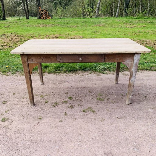 Ancienne Table de Ferme 1m60