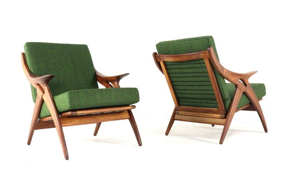 Image 1 of Set di 2 poltrone De Ster de Knoop, rivestite di recente, stile vintage.