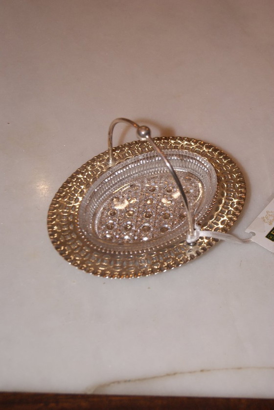 Image 1 of Dekorativer Korb aus Silber und Glas