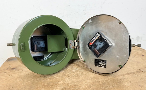 Image 1 of Vintage Green Kappa Maritime Double-Sided Wall Clock, 1980s