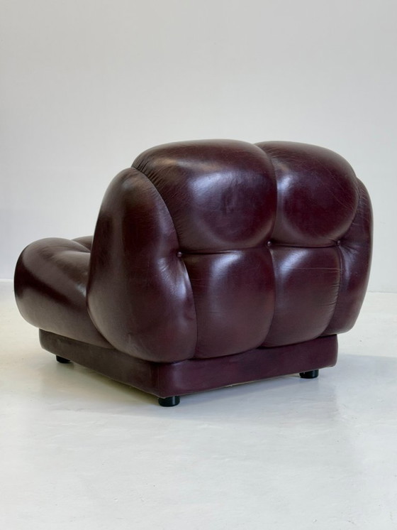 Image 1 of Dark brown Nuvolone Modular Lounge Sofa by Rino Maturi for Mimo Padova