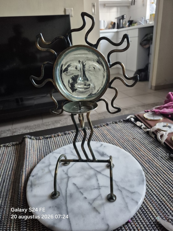 Candelabro bohemio – Portavelas, Glass, Metal (photo 5 of 6)