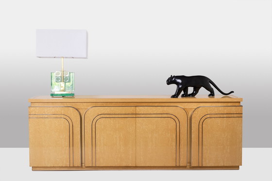 Image 1 of Aparador de madera de abedul de cuatro puertas, década de 1970