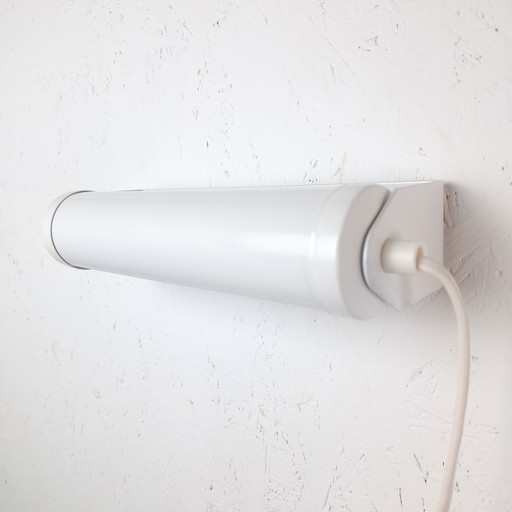 Vintage Wandleuchte G&G, weißes Metall, 70er Jahre, Memphis Milano