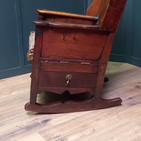 Image 1 of Rocking chair, Lambing rocking chair, Oak shepherd's chair
