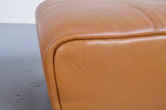 Image 1 of PAR DE REPOSAPIÉS/PUFS DE CUERO MARRÓN DS-47 DE SEDE PUBLISHER, DÉCADA DE 1970