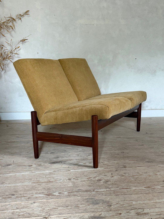 Panca scandinava vintage in velluto giallo – Divani 2 posti, Velvet, Scandinavian (photo 4 of 9)