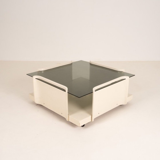 Mesa de centro italiana – Mesas de centro, Glass, Wood (photo 6 of 7)