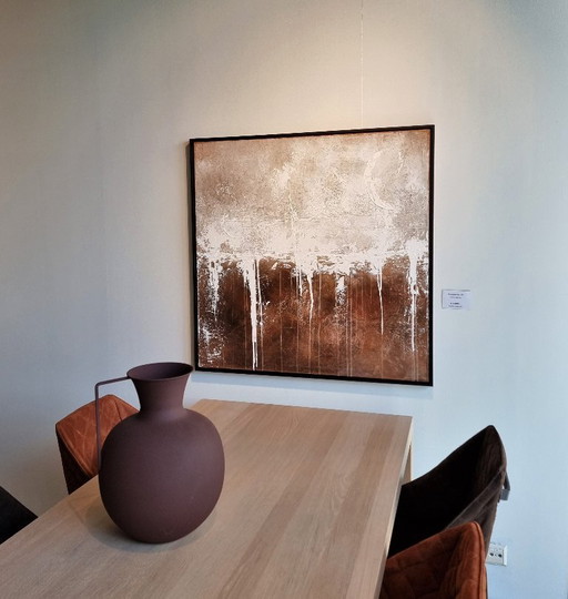 Frances Eckhardt - Peinture abstraite peinte à la main, art moderne et contemporain, 100 x 100 cm