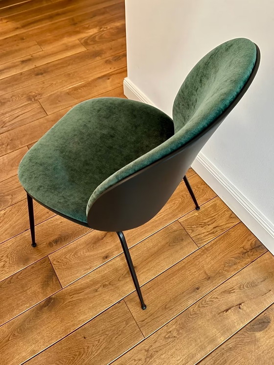 Image 1 of GUBI - "Beetle Dining" chair, plastic with front upholstery