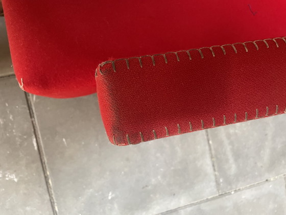 Image 1 of 4 x Rietveld Cassina 637 Utrecht Chair Fauteuil Rood Stof