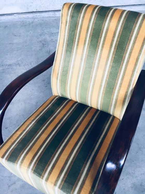 Image 1 of Art Deco Reclining Bentwood Armchair Lounge Chair Set 1930's