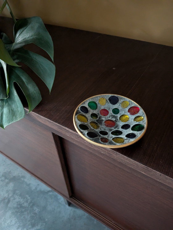 Piatto in mosaico di ciottoli Mid-Century anni '60 – Oggetti decorativi, Glass (photo 4 of 5)