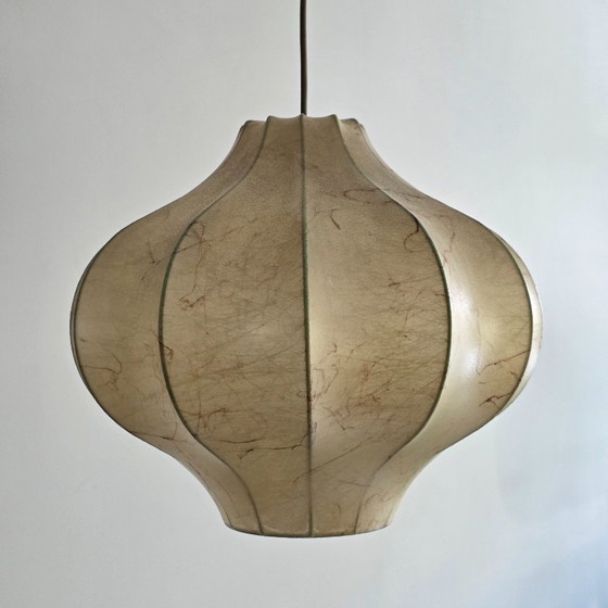 Image 1 of Vintage Cocoon Pendant Lamp by Goldkant – Germany 1970s – Rare shape – diameter 42 cm – E27 – Sculptural Space Age Lamp