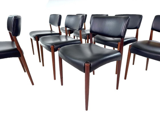 Image 1 of Set di 8 sedie danesi in teak di Aksel Bender Madsen e Ejnar Larsen