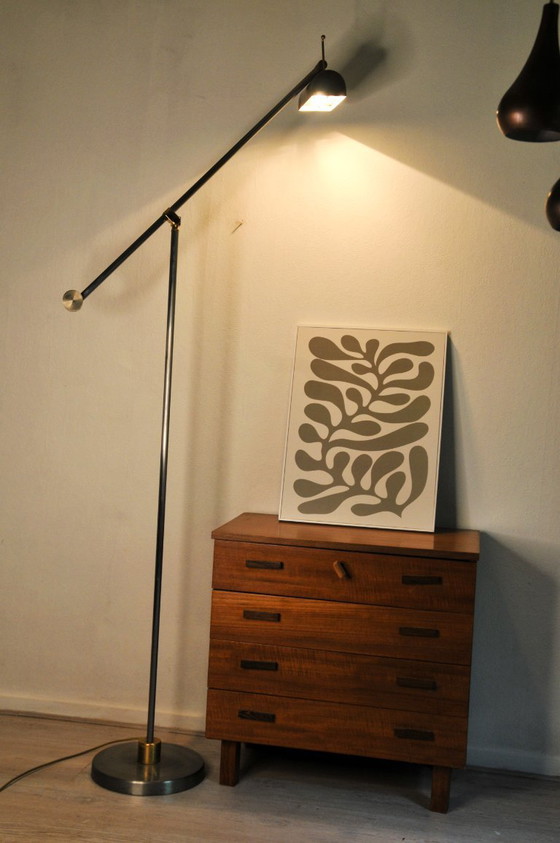 Image 1 of Swiss JJS Gland adjustable design floor lamp with counterweight (ca. 1970/80)