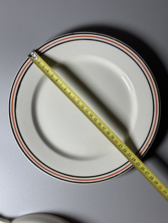 Image 1 of Zuppiera Art Déco vintage con sottopiatto – Boch Frères, Belgio, anni '40