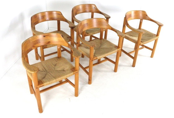 Image 1 of Ensemble de 5 chaises Savvaerk de Rainer Daumiller pour Hirtshalls, style danois vintage