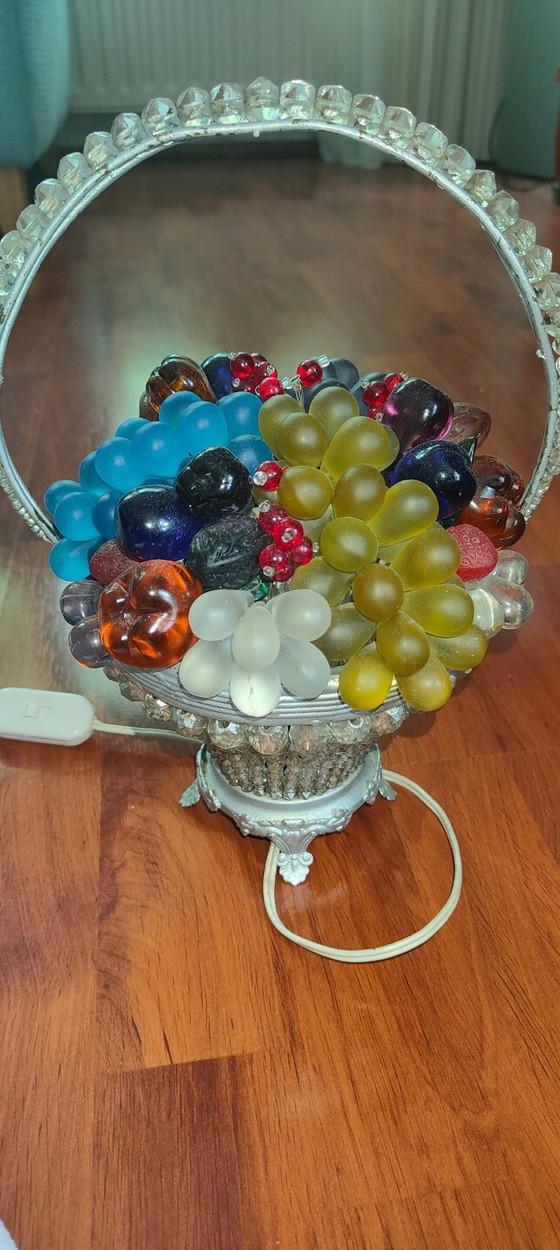 Image 1 of Tschechische Art Deco Obstkorb Lampe