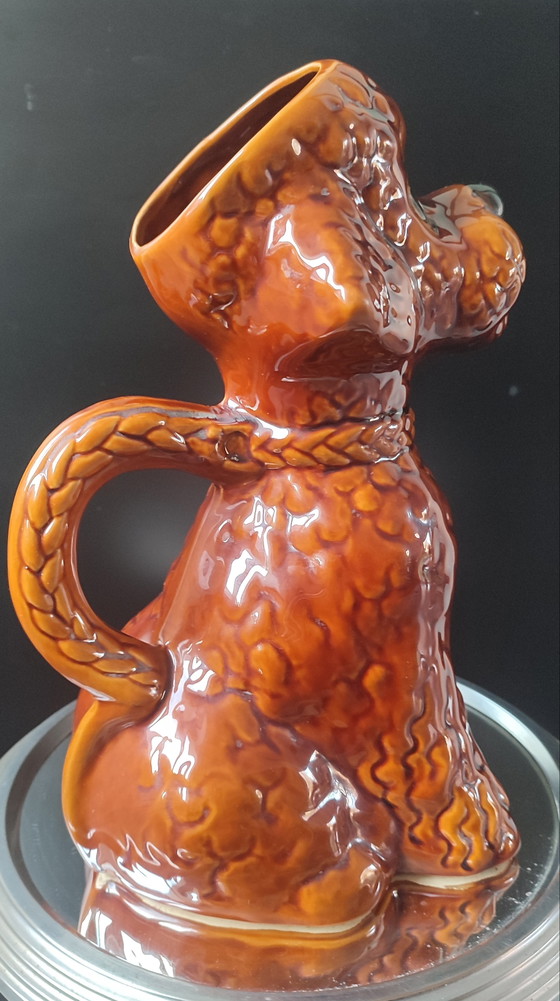 Image 1 of Zoömorfe keramische kan in de vorm van een poedel, jaren 1950-1960