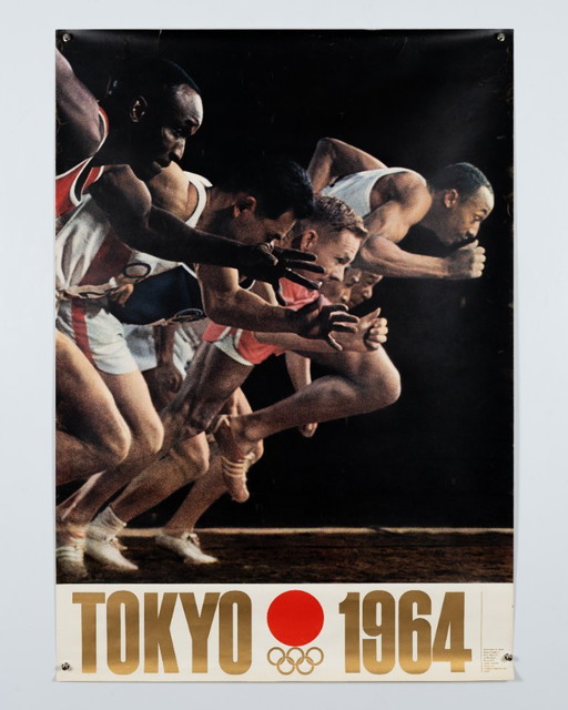 Originales Vintage-Olympiaplakat der Olympischen Spiele 1964 in Tokio von Yusaku Kamekura – Mid-Century Modern – 104 x 72,5