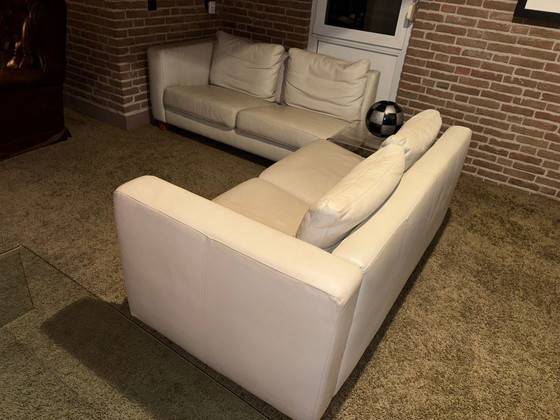 Image 1 of Machalke Sofa – Weißes Ledersofa, 4-Sitzer