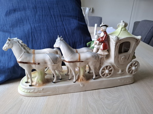 Gräfenthal Thüringen Porseleinen Koets – decoratieve objecten, Porcelain (photo 2 of 5)
