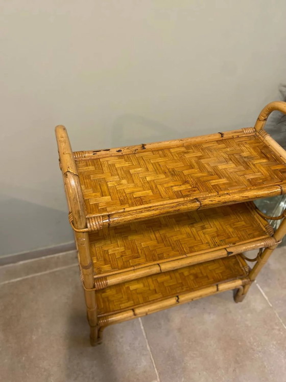 Vintage rotan rek – Wandrek, Rieten (photo 8 of 17)