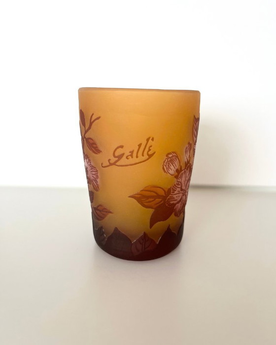 Image 1 of Set di 2 bicchieri in stile Gallé – Design floreale Art Nouveau