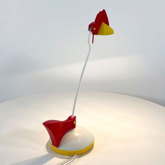 Image 1 of Red & Yellow Postmodern Toucan Table Lamp by Brilliant Leuchten Germany, 1980s