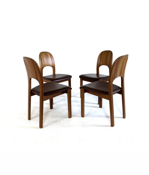 4x vintage Danish dining chair, Holstebro Møbelfabrik '70